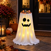 Adjustable Height Glowing Ghost Candy Bowl