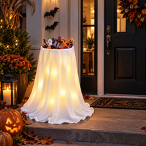 Adjustable Height Glowing Ghost Candy Bowl