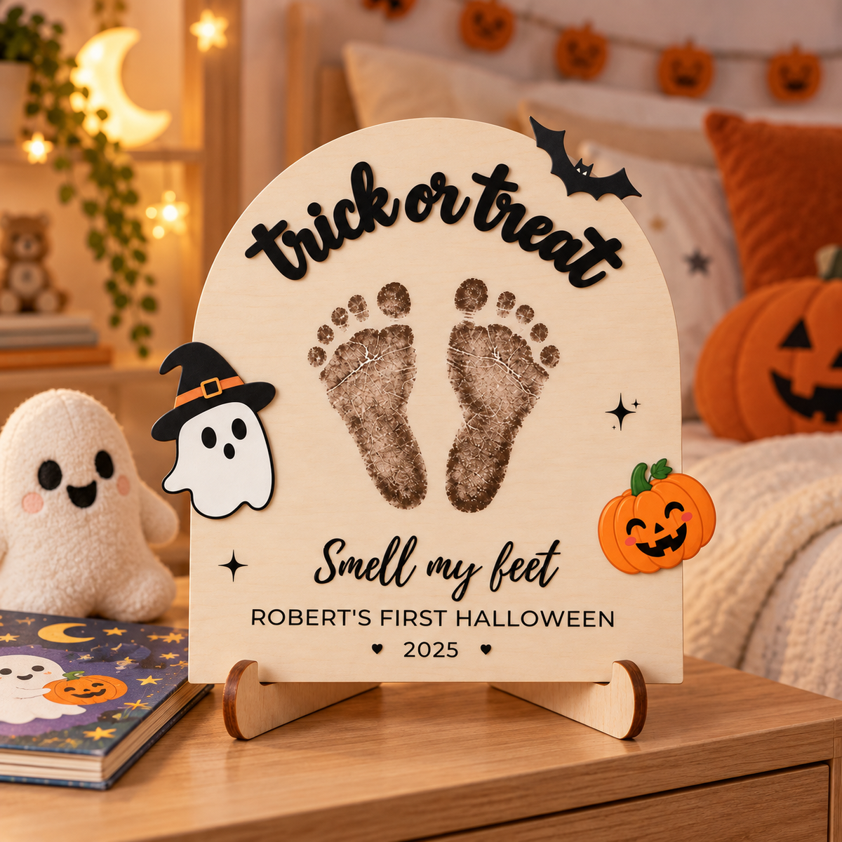 DIY Halloween Footprint Sign – Baby’s First Halloween Keepsake