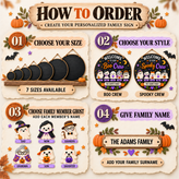 Personalized Boo Crew Halloween Door Hanger Wall Sign