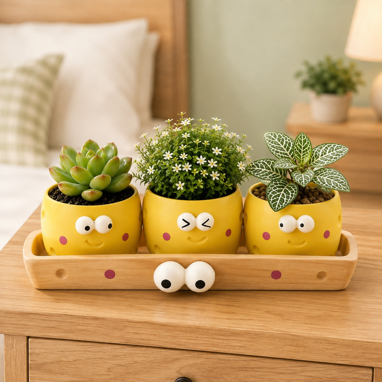 Plant Lover Cute Succulent Pot – Fruit Succulent Planter, Cartoon Resin Small Flower Pot & Kawaii Desk Décor