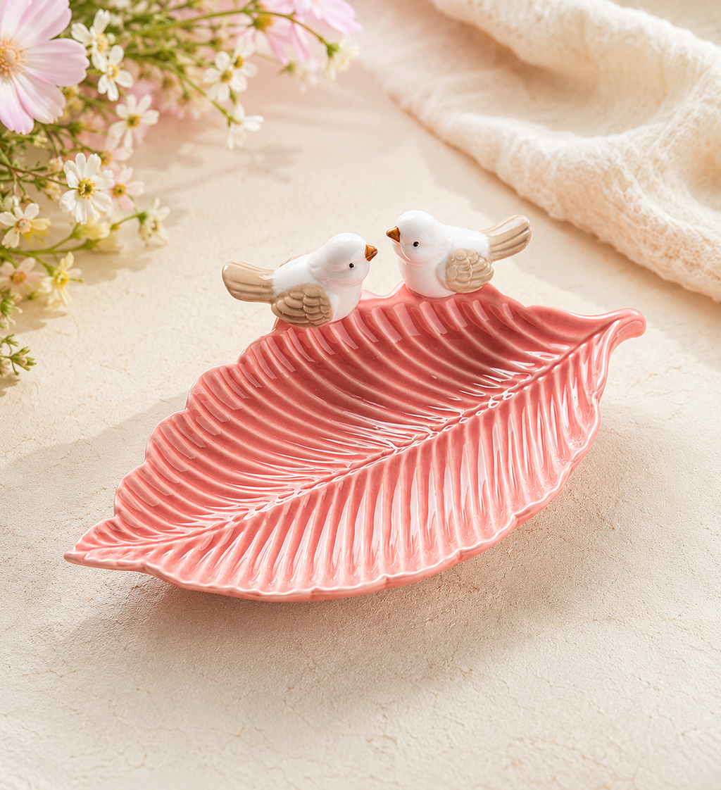 Handcrafted Bird Ceramic Ring Dish – Cute Jewelry Trinket Tray