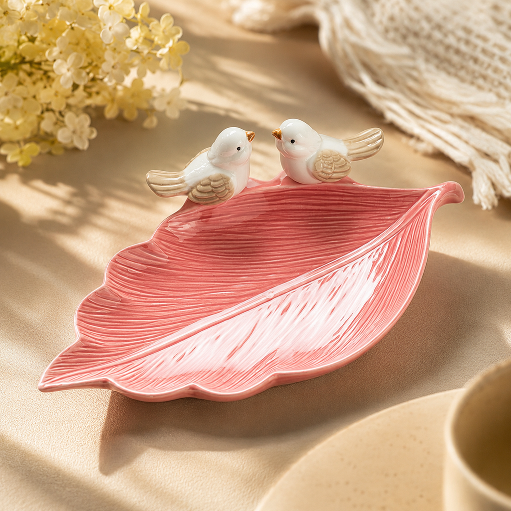 Handcrafted Bird Ceramic Ring Dish – Cute Jewelry Trinket Tray