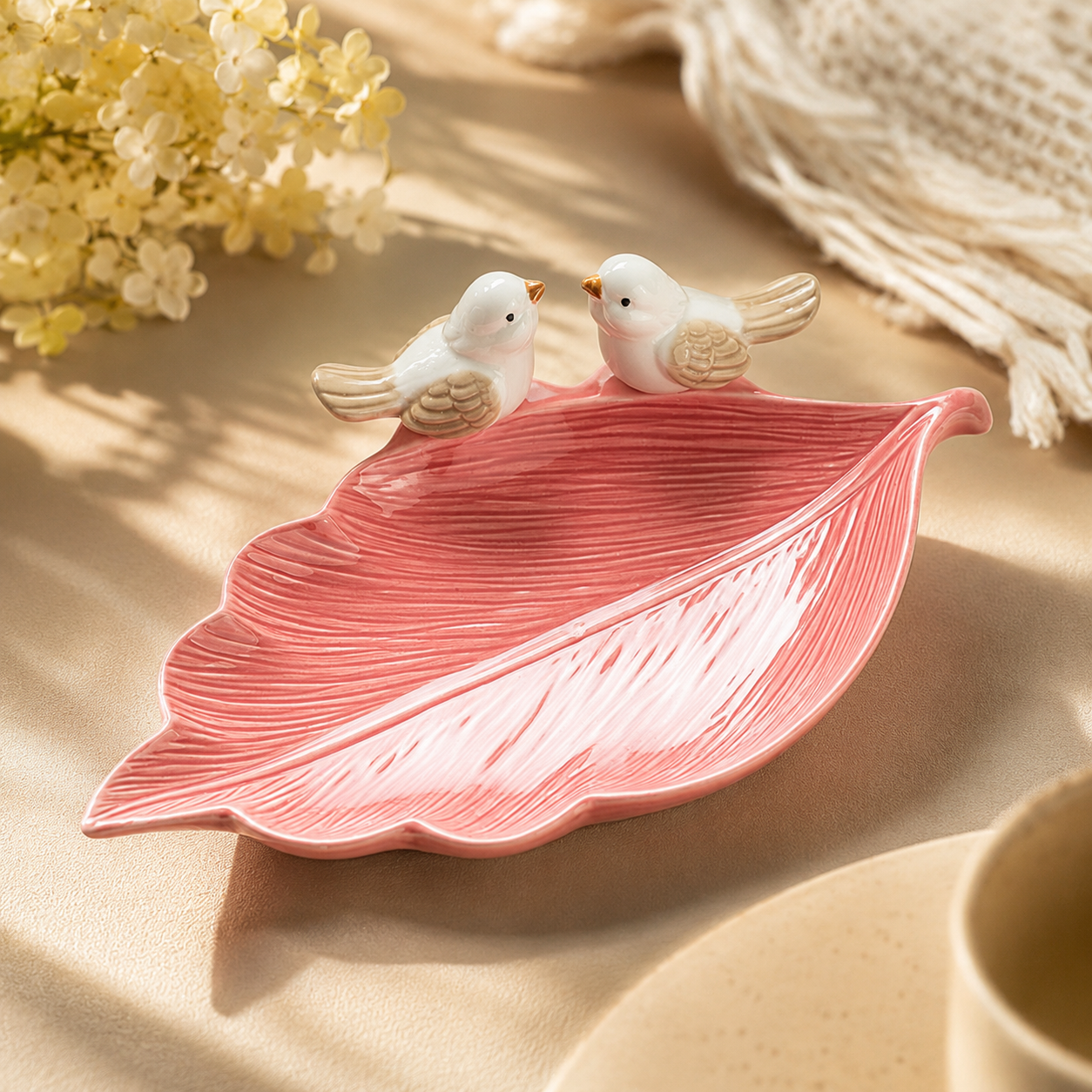 Handcrafted Bird Ceramic Ring Dish – Cute Jewelry Trinket Tray