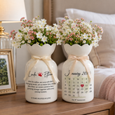 Personalized 9th Anniversary Willow Tree Flower Vase – Custom Ceramic Anniversary Gift for Wife & Couples