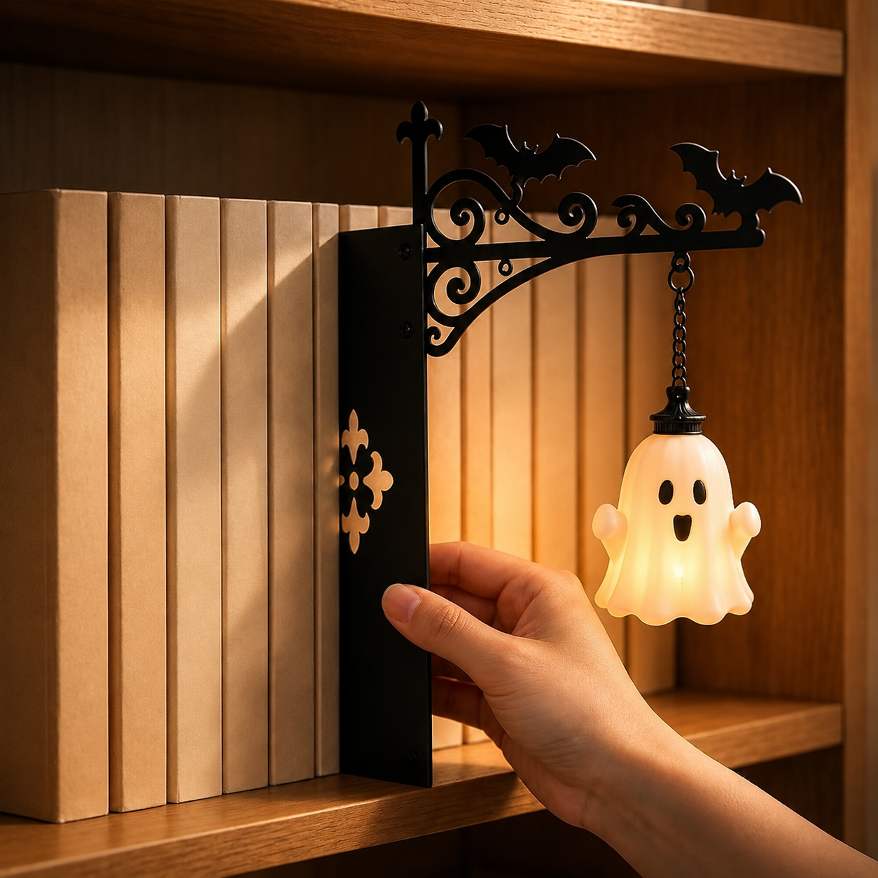Personalized Book Tavern Lamp – Custom Bookshelf Light, Halloween Library Lamp & Gothic Book Nook Decor