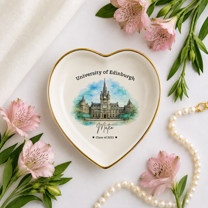 Personalized College Graduation Ring Dish, Custom University Keepsake Gift