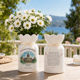 Custom University Vase – Personalized College Graduation Gift, Class of 2026 Keepsake