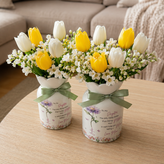 Personalized Daughter Flower Vase – Custom Mother Daughter Keepsake Gift