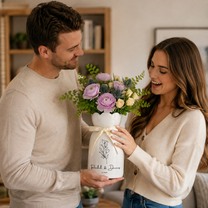 Custom Wedding Gifts Flower Vase – Personalized Engagement & Newlywed Couple Gift