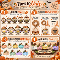 Custom Grandma & Grandpa Fall Pumpkin Door Hanger