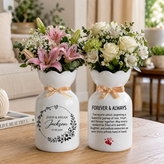 Custom Ceramic Botanical Flower Vase – Personalized Wedding Vase Gift for Couples