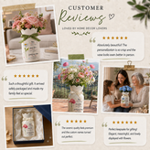 Personalized Birth Month Flower Vase – First Mom Then Grandma Now Great Grandma Gift