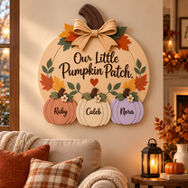 Personalized Grandma & Grandpa’s Pumpkin Patch Door Hanger
