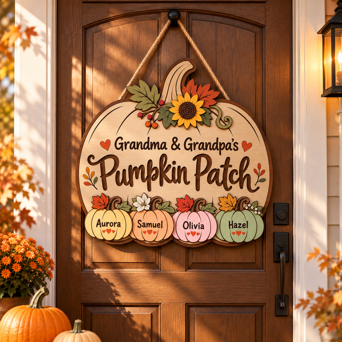 Personalized Pumpkin Patch Sign for Grandma & Grandpa