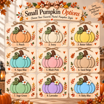 Custom Grandma & Grandpa Fall Pumpkin Door Hanger