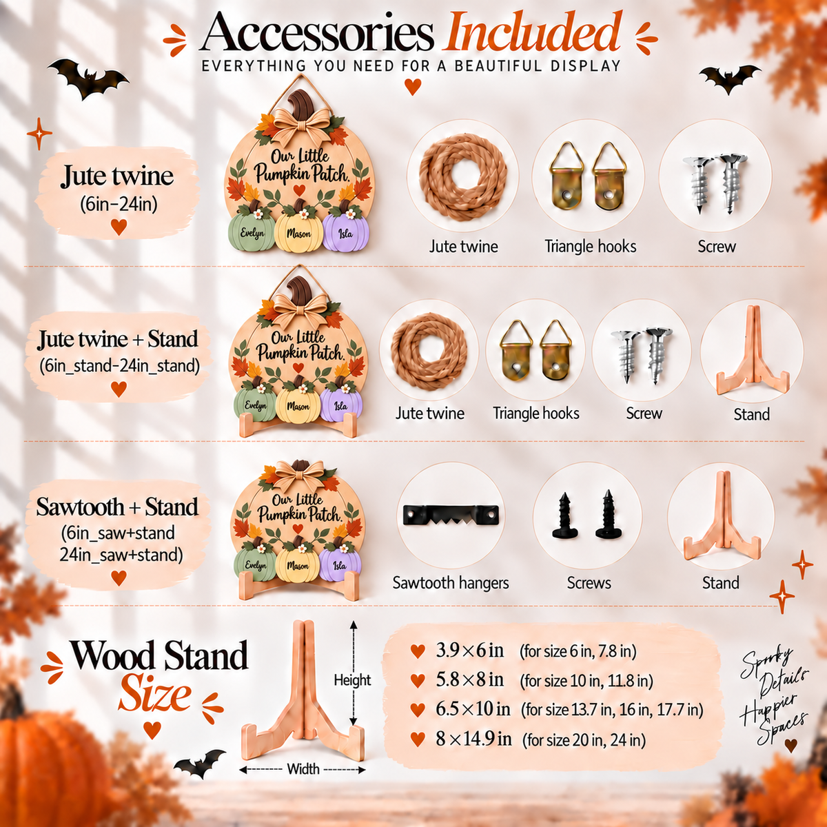 Personalized Grandma & Grandpa’s Pumpkin Patch Door Hanger