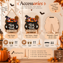 Personalized Trick or Treat Halloween Door Sign