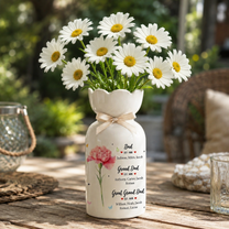 Personalized Great Grandfather Flower Vase – Custom Father’s Day Gift from Grandkids