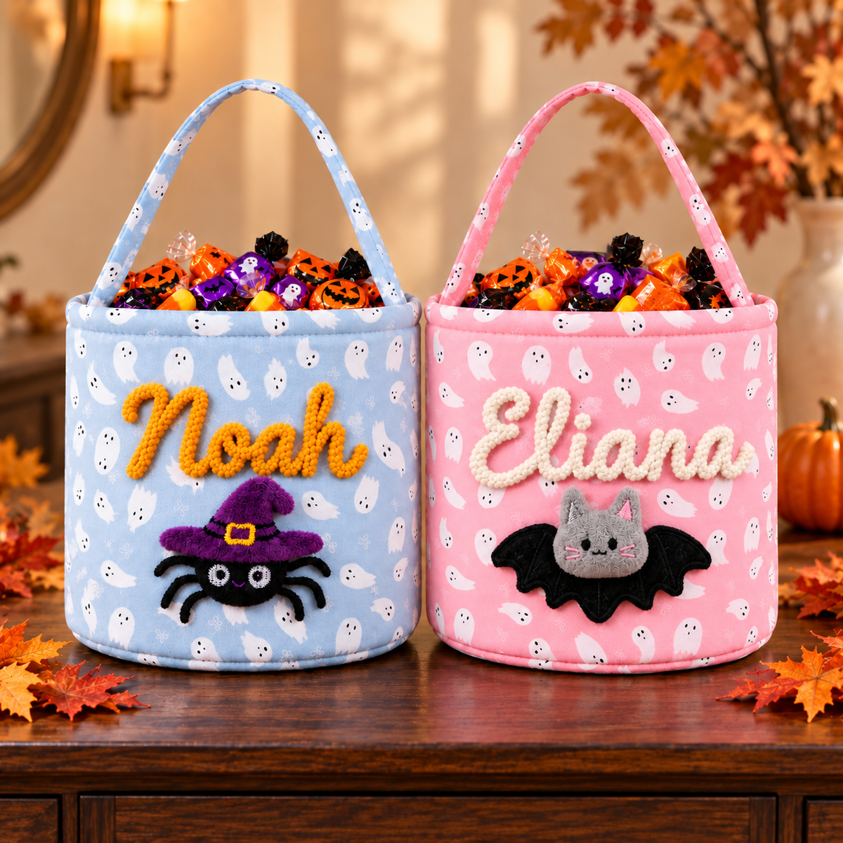 Personalized Halloween Candy Bag for Kids with Custom Name
