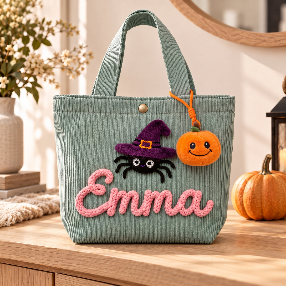 Halloween Candy Bag for Kids Personalized with Name
