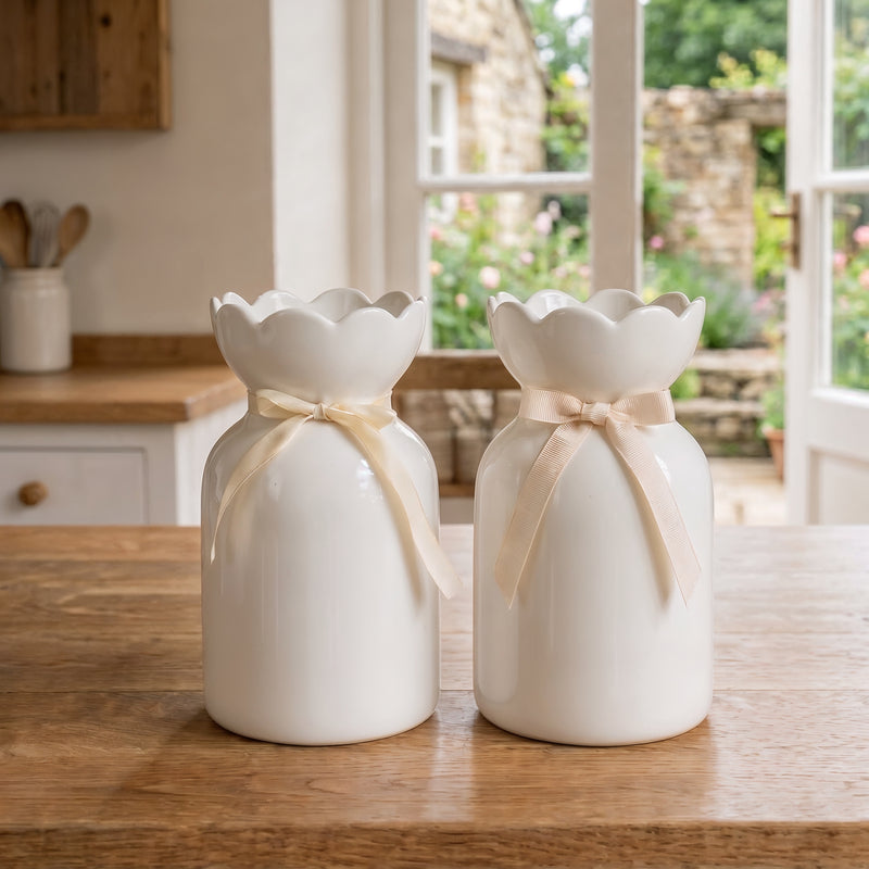 Personalized First Home Gift Ceramic Flower Vase – Custom New Home & Housewarming Gift