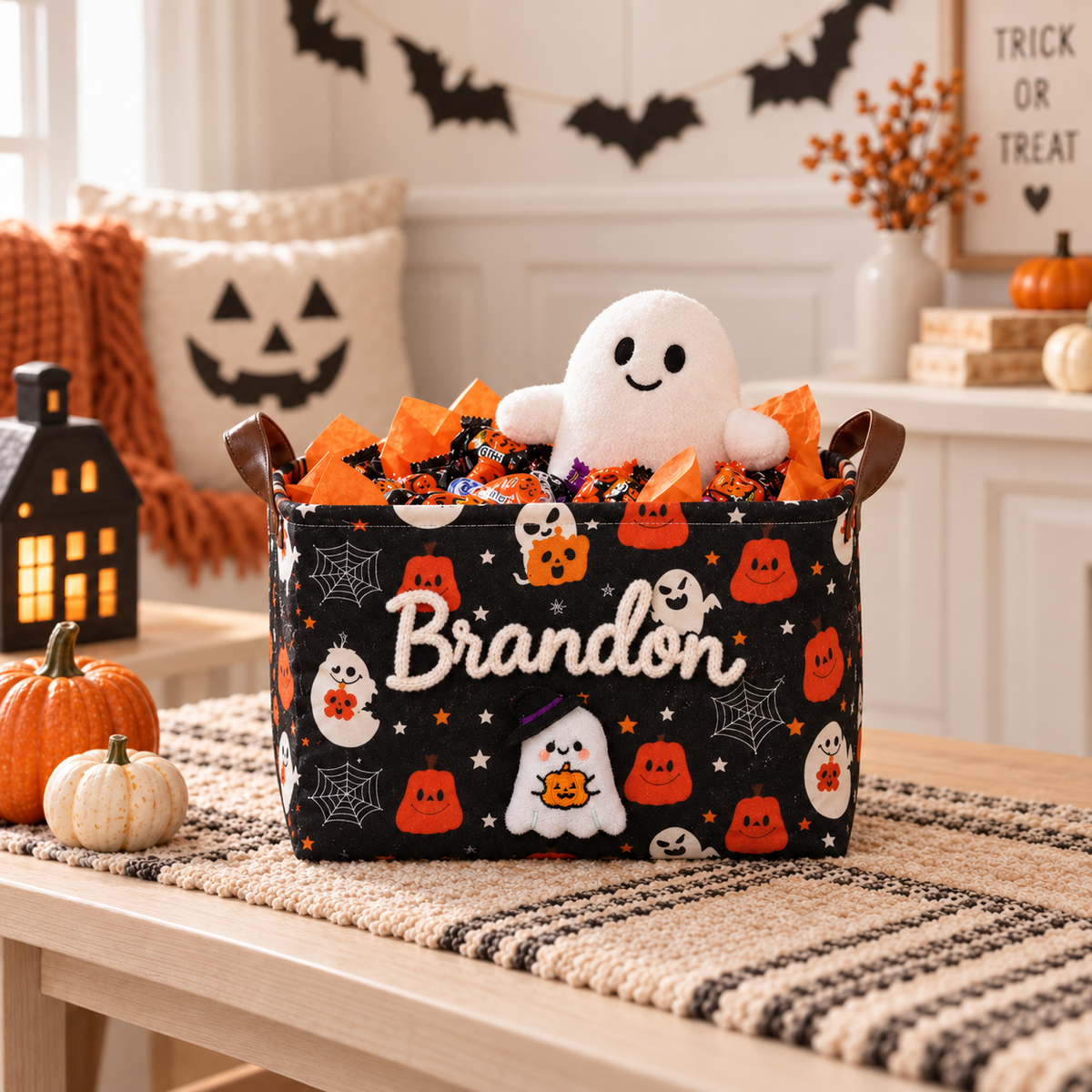 Personalized Halloween Boo Basket for Kids