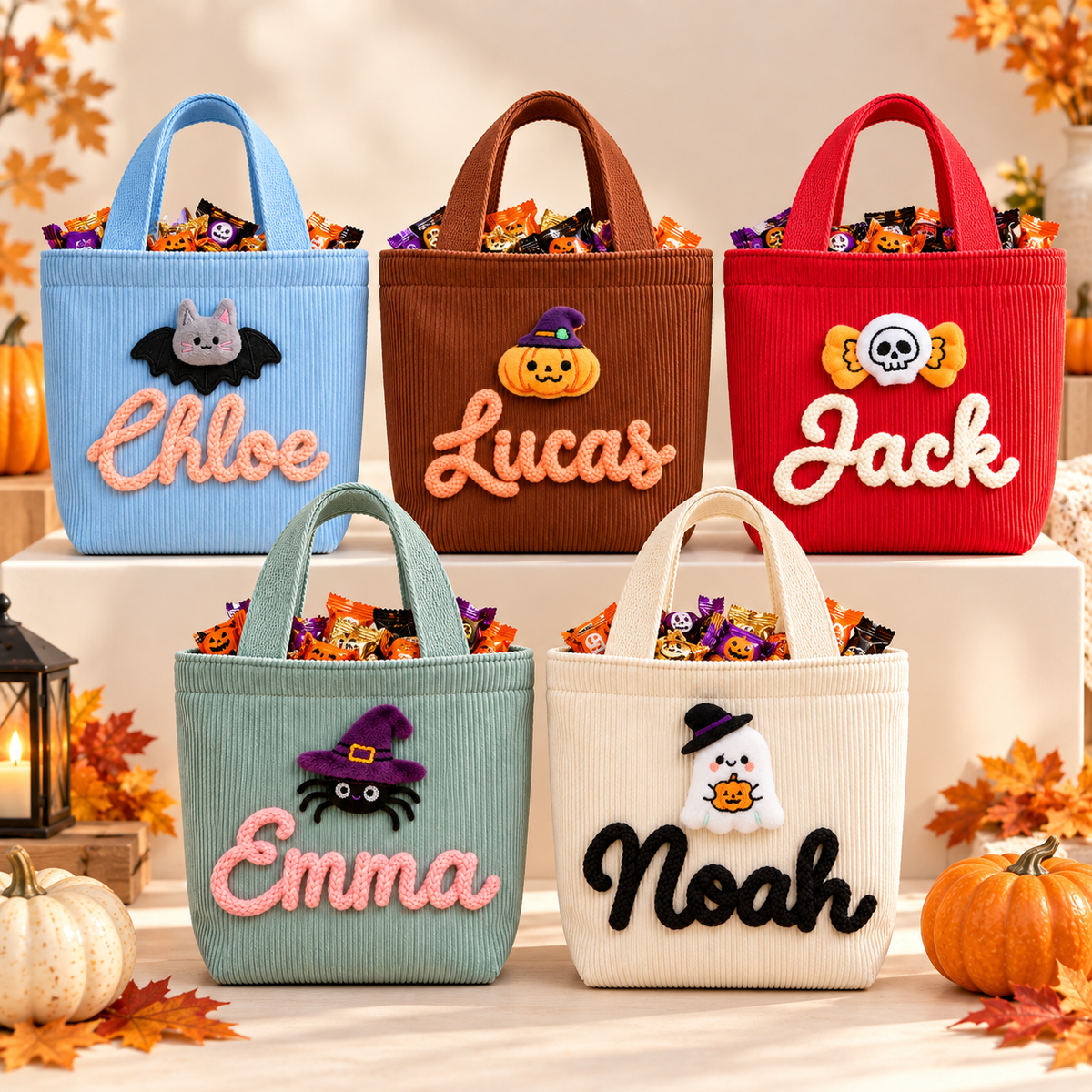 Halloween Candy Bag for Kids Personalized with Name