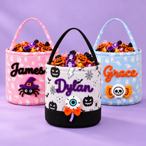 Personalized Halloween Candy Bag for Kids with Custom Name