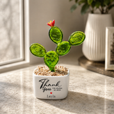 Custom Name Hand Blown Glass Mini Plant Pot – Personalized Thank You Keepsake, Teacher Appreciation Gift & Desktop Decoration
