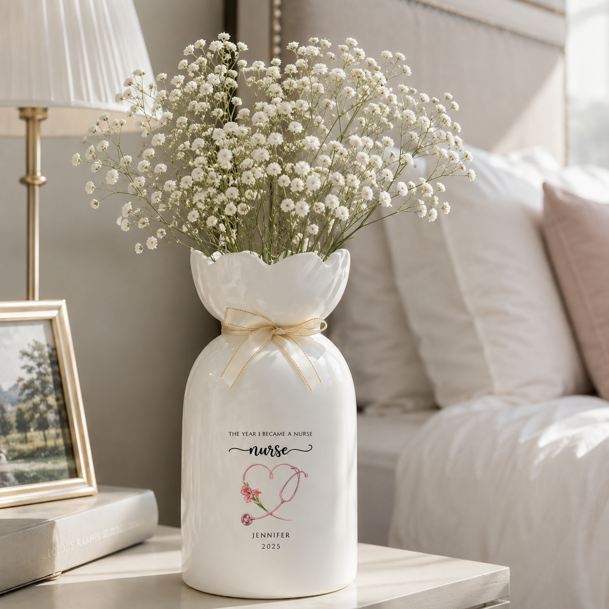 Custom Nurse Vase – Personalized Nurse Graduation Gift, RN Pinning Ceremony Gift & Custom Doctor Vase