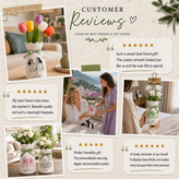 Personalized Besties Photo Ceramic Vase – Custom Photo Best Friend Flower Vase