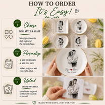 Custom Engagement Ring Dish, Personalized Photo Wedding Keepsake Gift