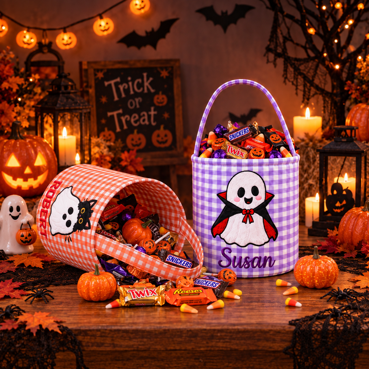 Personalized Halloween Basket for Kids – Trick or Treat Bag