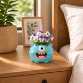 Cute Monster Succulent Planter with Drainage Hole – Plant Lover Gift, Funny Desk Pot & Quirky Home Décor