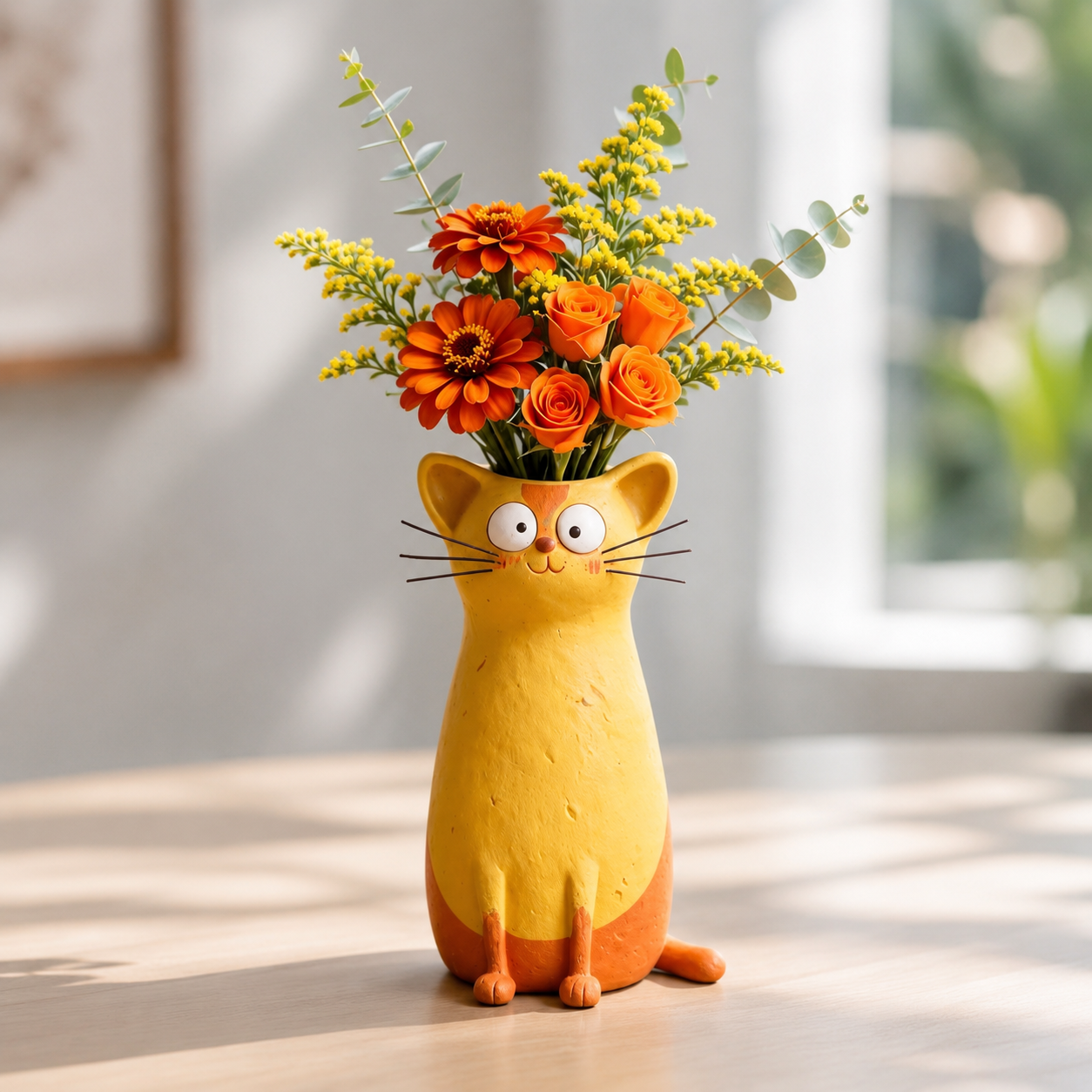 Quirky Cat Vase – Unique Cat Lover Gift & Whimsical Home Décor Accent