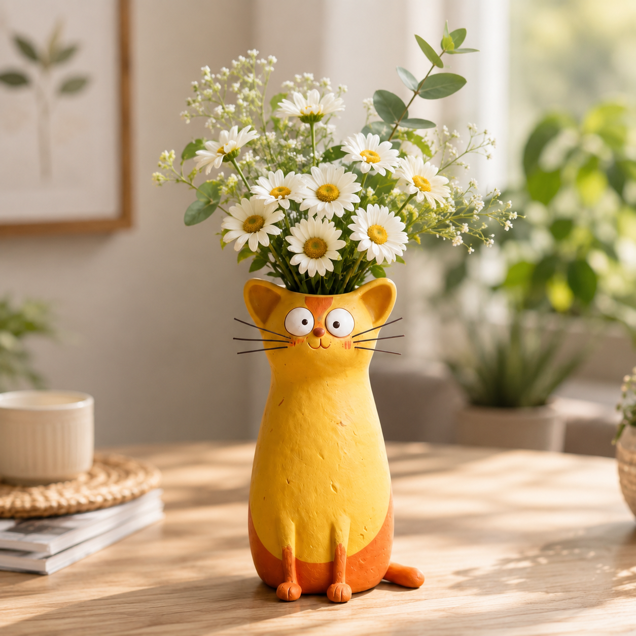 Quirky Cat Vase – Unique Cat Lover Gift & Whimsical Home Décor Accent