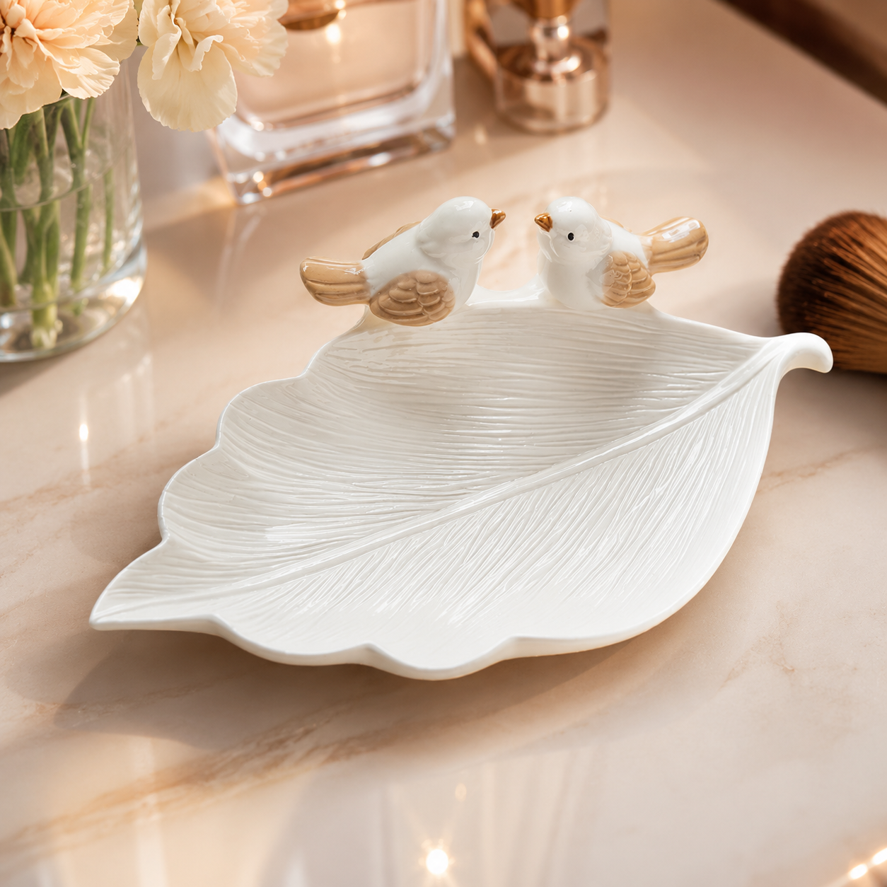 Handcrafted Bird Ceramic Ring Dish – Cute Jewelry Trinket Tray