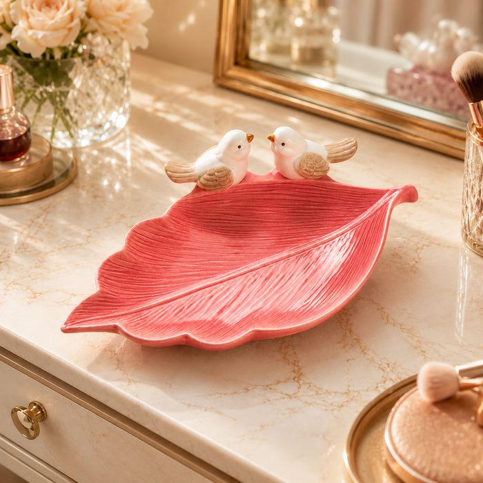 Handcrafted Bird Ceramic Ring Dish – Cute Jewelry Trinket Tray