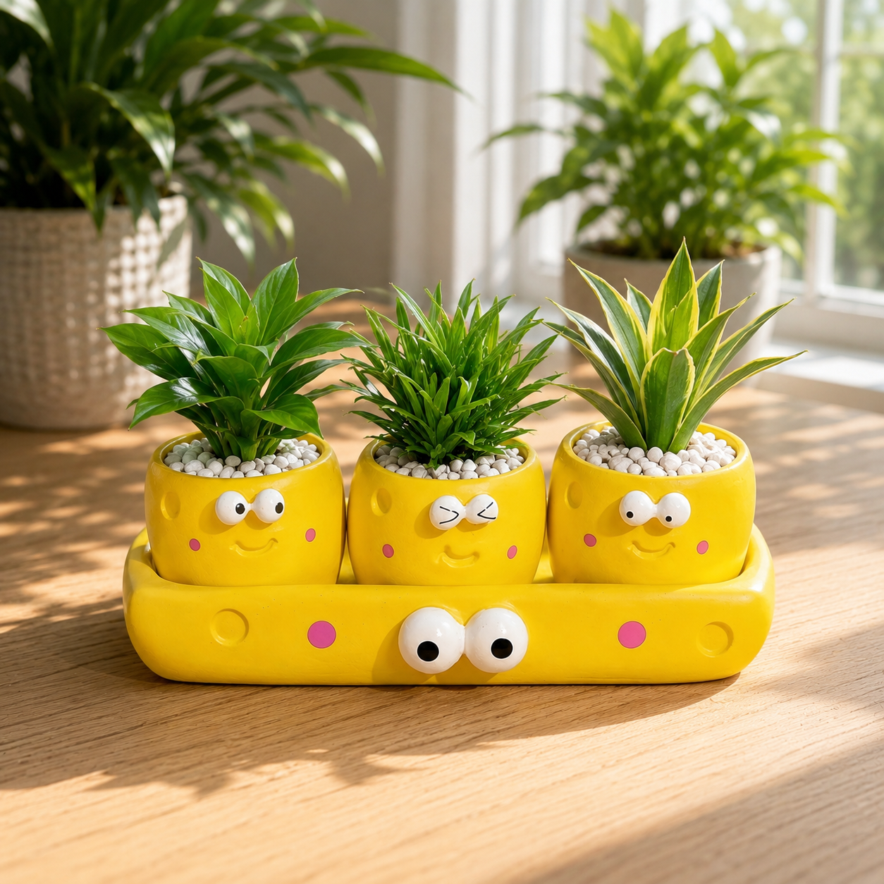 Plant Lover Cute Succulent Pot – Fruit Succulent Planter, Cartoon Resin Small Flower Pot & Kawaii Desk Décor