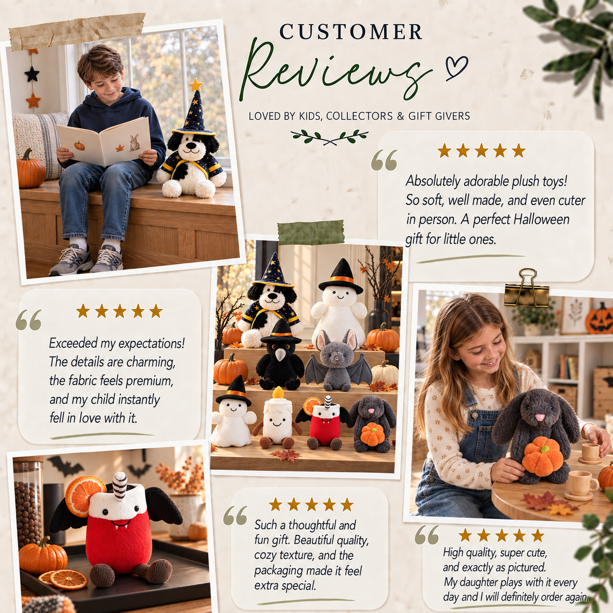 Halloween Character Plush Toy Collection for Kids
