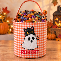 Personalized Halloween Basket for Kids – Trick or Treat Bag