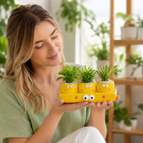 Plant Lover Cute Succulent Pot – Fruit Succulent Planter, Cartoon Resin Small Flower Pot & Kawaii Desk Décor