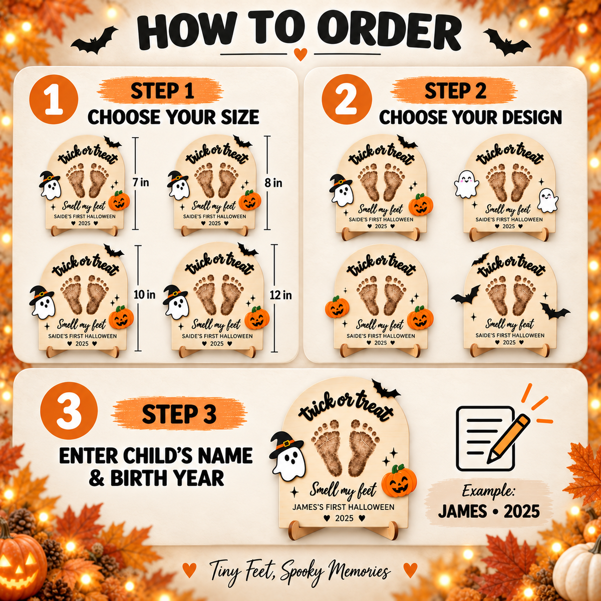 DIY Halloween Footprint Sign – Baby’s First Halloween Keepsake