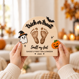 DIY Halloween Footprint Sign – Baby’s First Halloween Keepsake