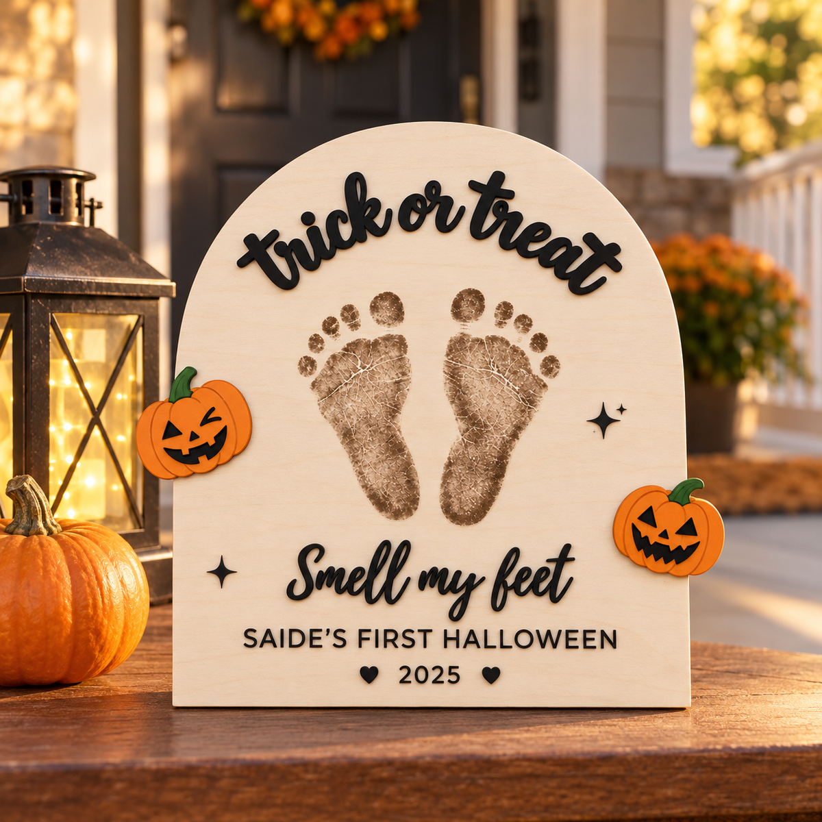 DIY Halloween Footprint Sign – Baby’s First Halloween Keepsake