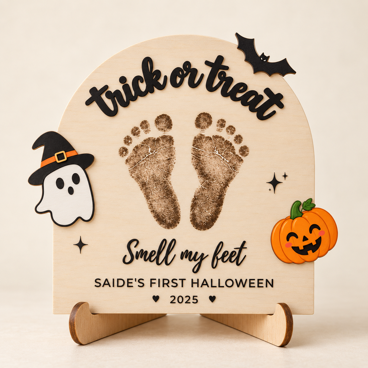 DIY Halloween Footprint Sign – Baby’s First Halloween Keepsake
