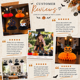 Halloween Honeycomb Table Centerpieces & Hanging Decorations