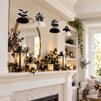 Halloween Honeycomb Table Centerpieces & Hanging Decorations