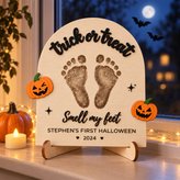 DIY Halloween Footprint Sign – Baby’s First Halloween Keepsake
